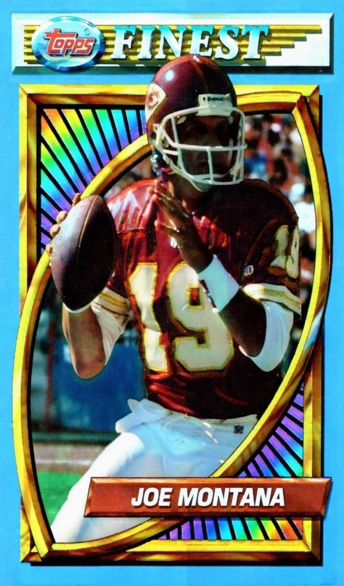1994 Topps Finest Football Refractor Joe Montana #172 PSA 9