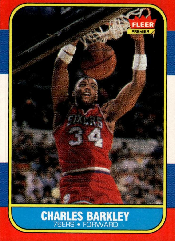 1986 Fleer Basketball Charles Barkley #7 PSA 9