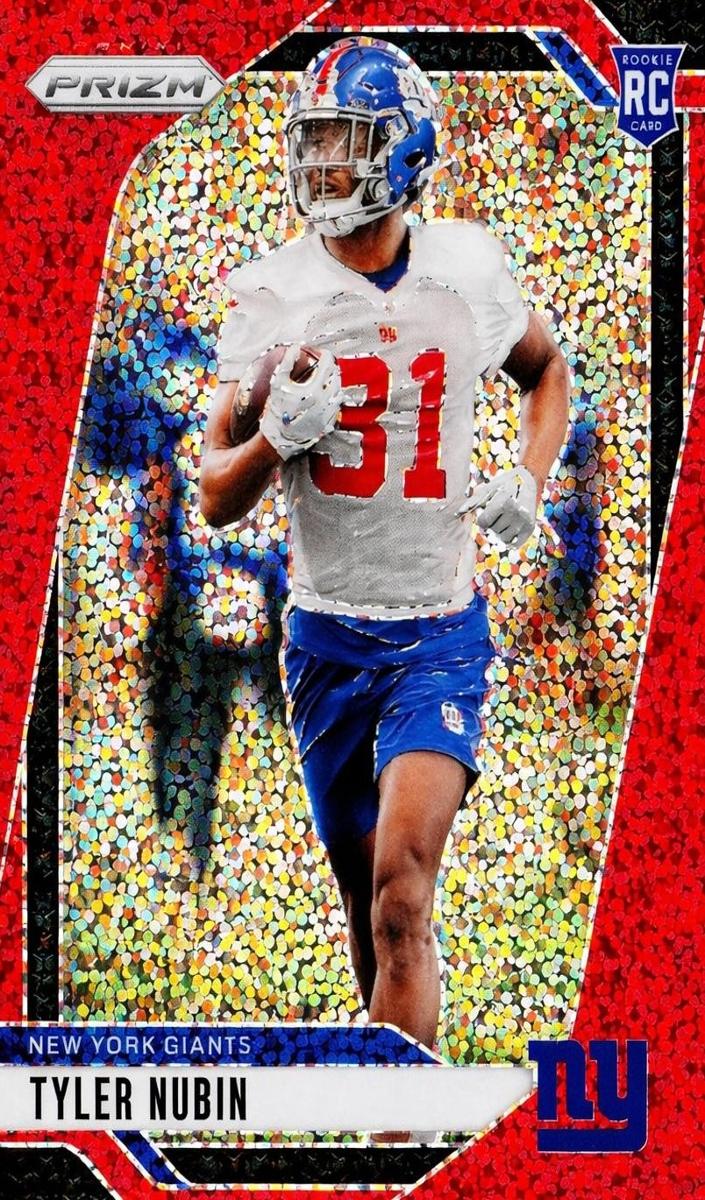 2024 Panini Prizm Football Red Sparkle Tyler Nubin #395