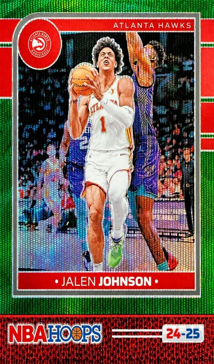 2024 Panini Hoops Basketball Premium Green Wave Jalen Johnson #205