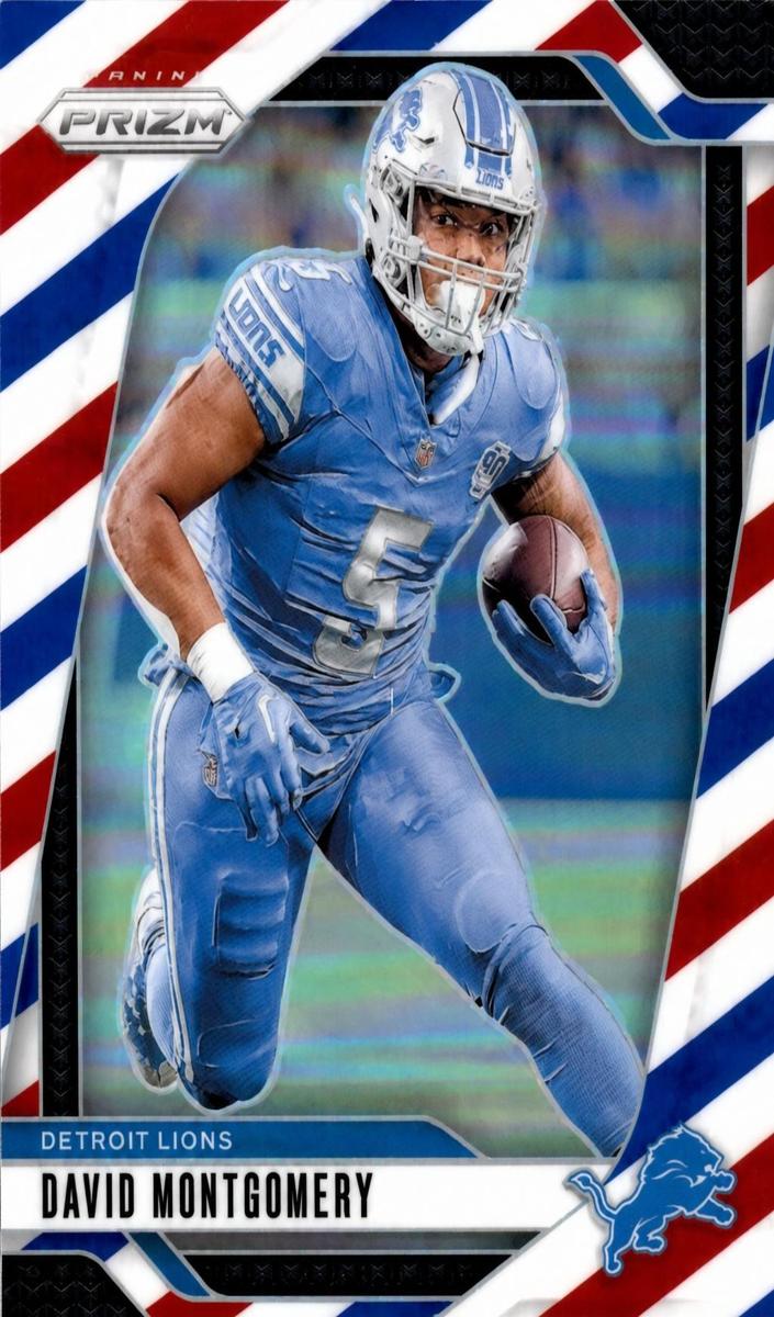 2024 Panini Prizm Football Red White and Blue David Montgomery #94