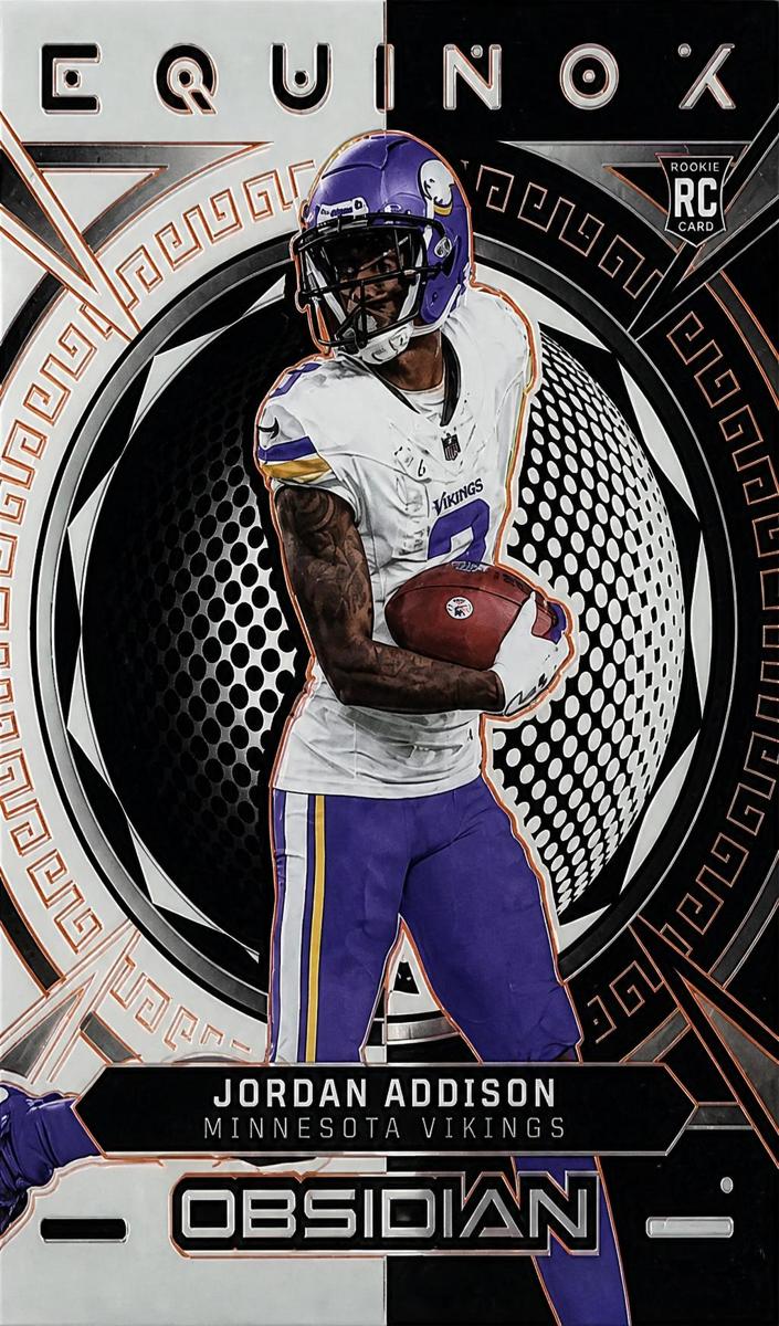 2023 Panini Obsidian Football Electric Etch Orange Jordan Addison #17