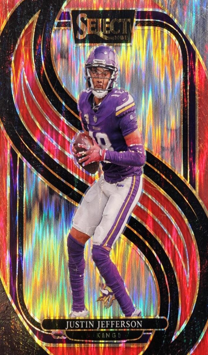 2024 Panini Select Football Red Shock Justin Jefferson #174 PSA 8