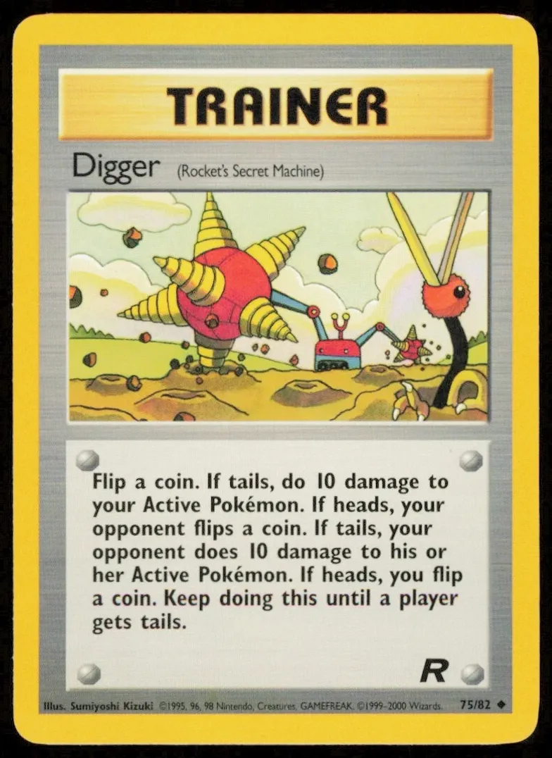 2000 Pokemon Team Rocket Digger #75 PSA 10