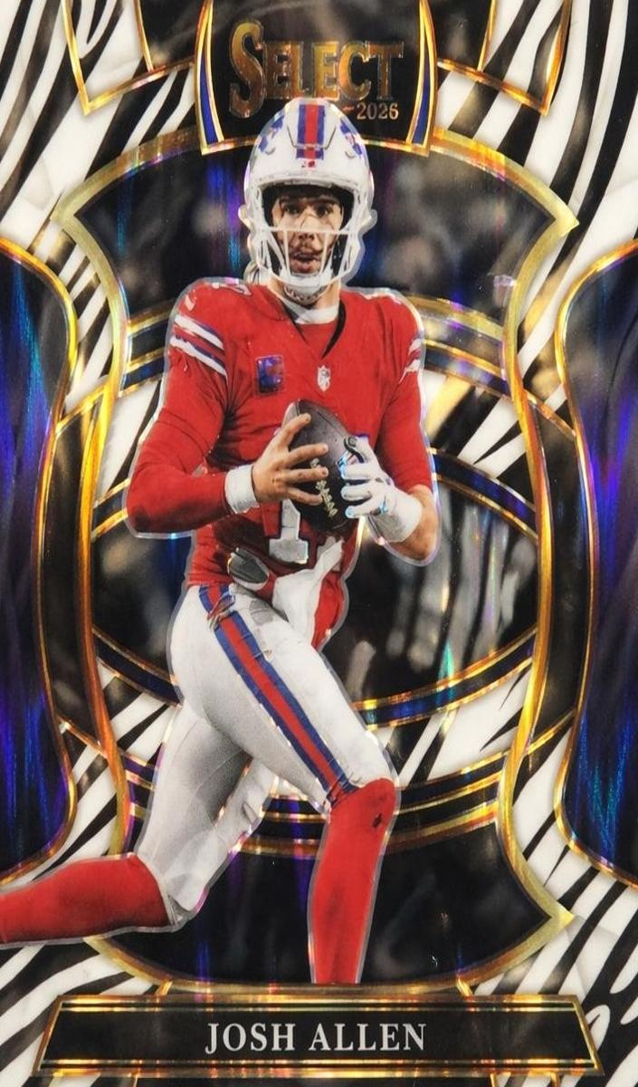 2025 Panini Select Football Zebra Josh Allen #86