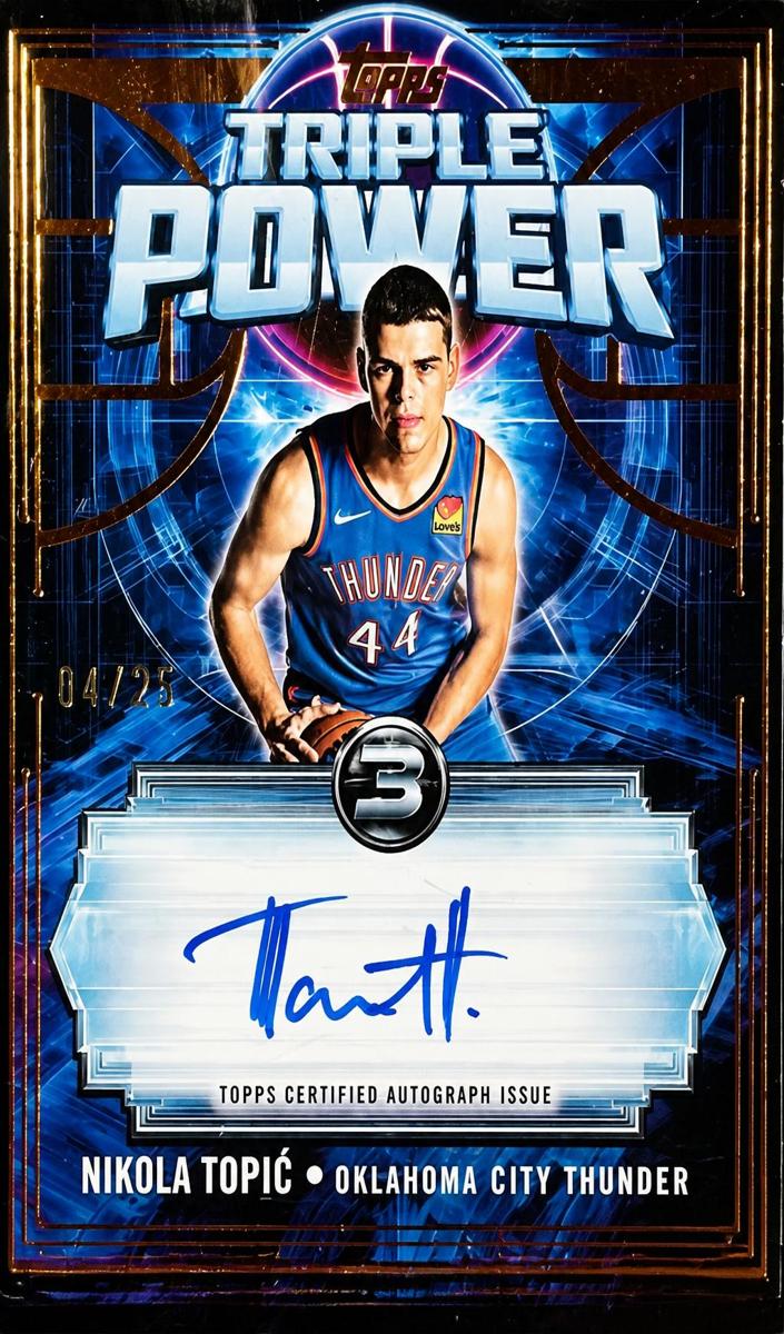 2025 Topps Three Basketball Bronze Nikola Topic #TP-NT