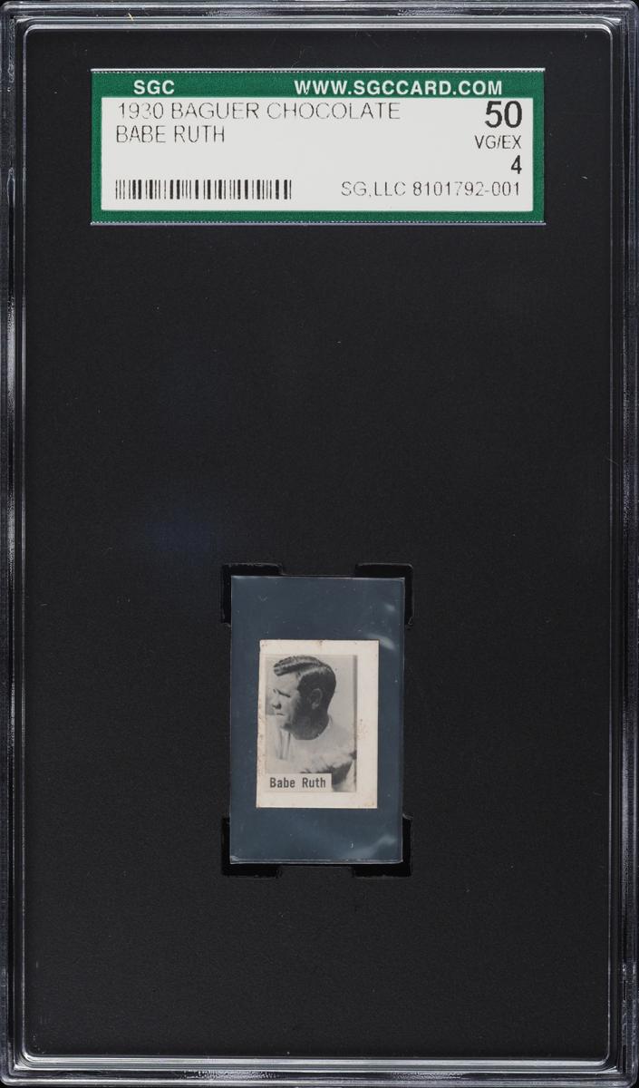 1930 Baguer Chocolate Baseball Babe Ruth #NNO PSA 6