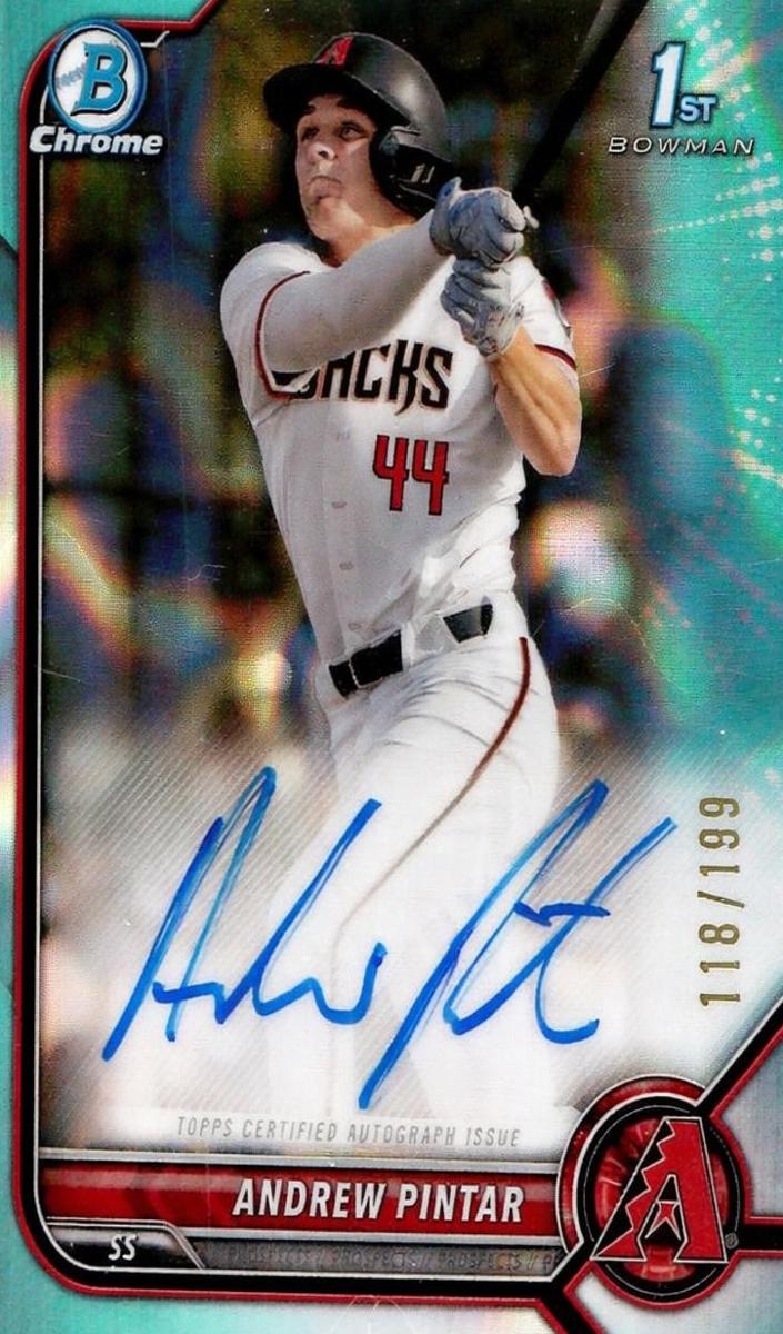 2022 Bowman Draft Baseball Aqua Lava Andrew Pintar #CDA-AP PSA 10