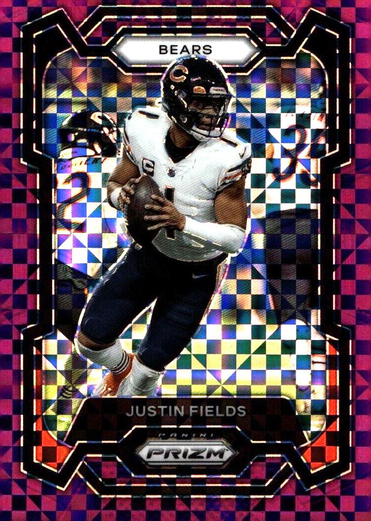2023 Panini Prizm Football Purple Power Justin Fields #48 PSA 8.5