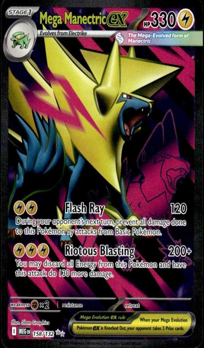 2025 Pokemon Mega Evolution Mega Manectric EX #158 PSA 10