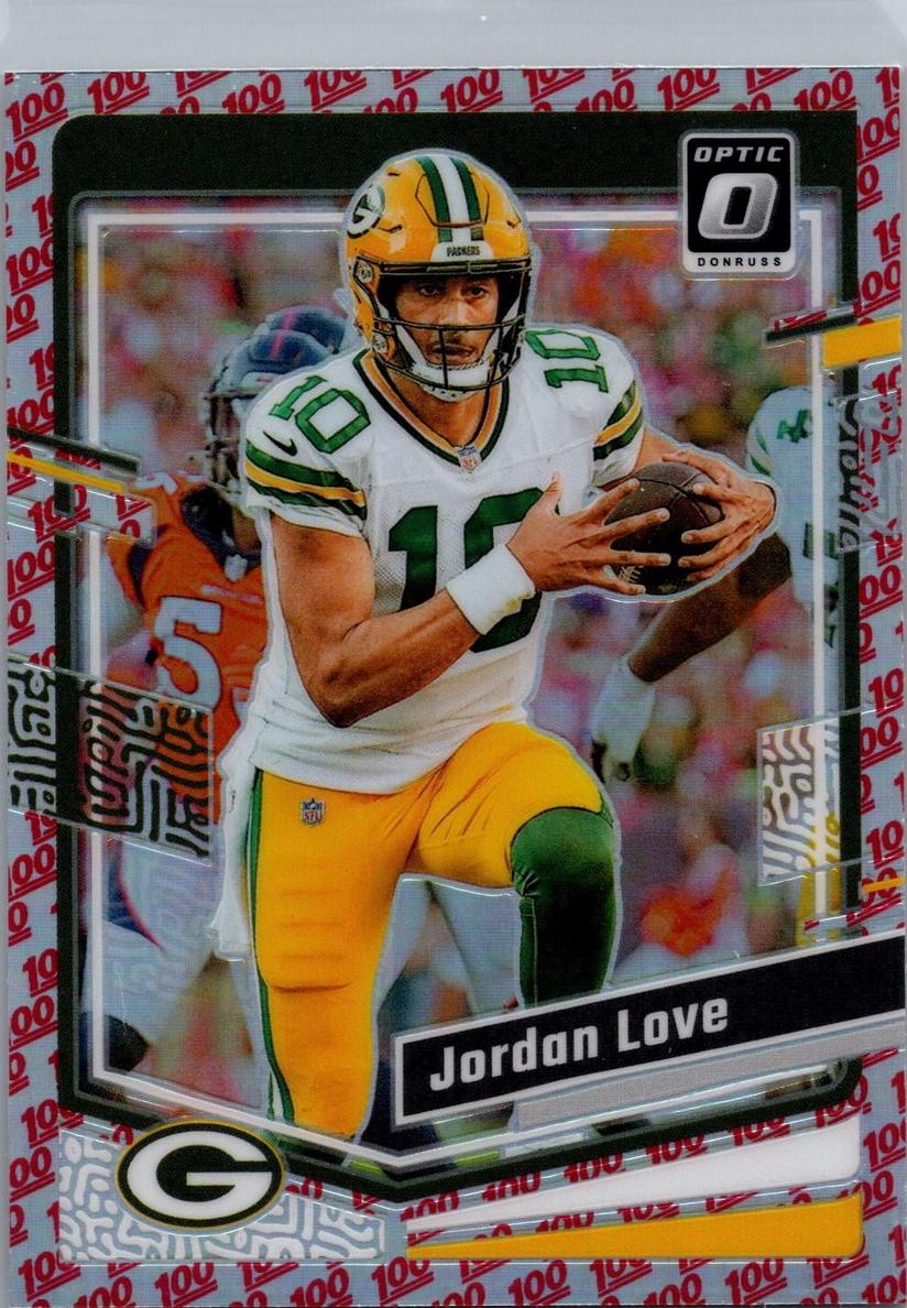 2023 Donruss Optic Football One Hundred Jordan Love #68