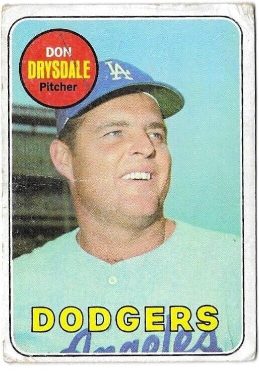 1969 Topps Baseball Don Drysdale #400