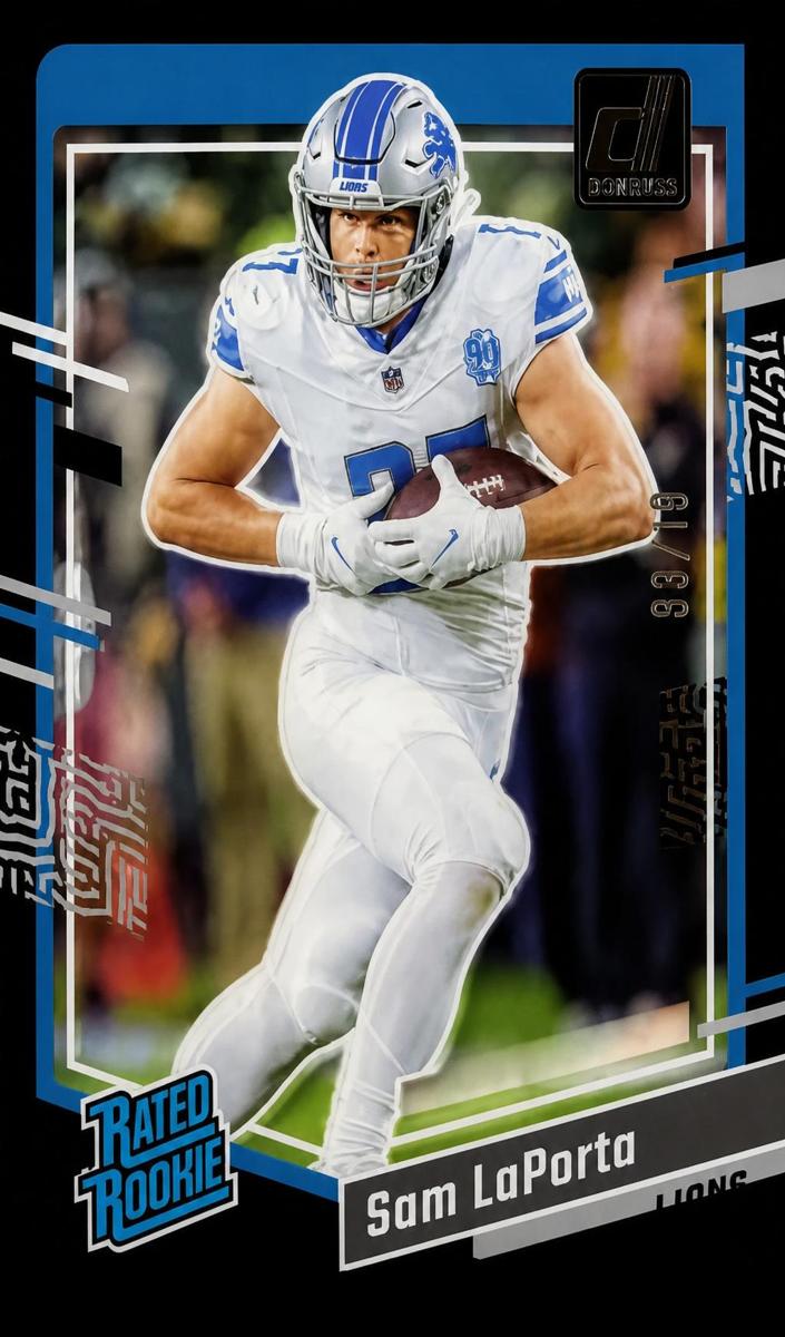 2023 Panini Clearly Donruss Football Black Sam LaPorta #81