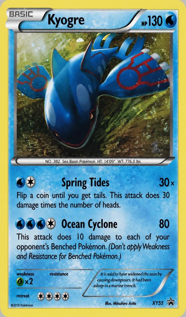 2015 Pokemon XY Black Star Promo Kyogre #XY51 PSA 9