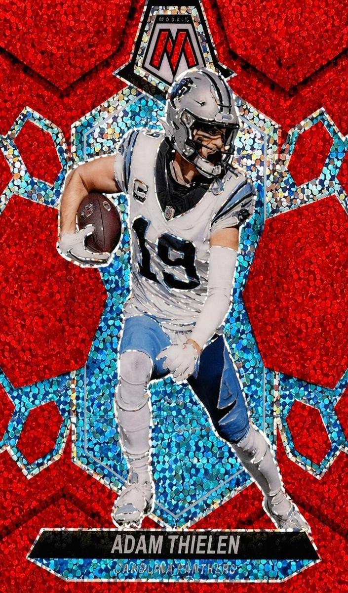 2024 Panini Mosaic Football Red Sparkle Adam Thielen #31