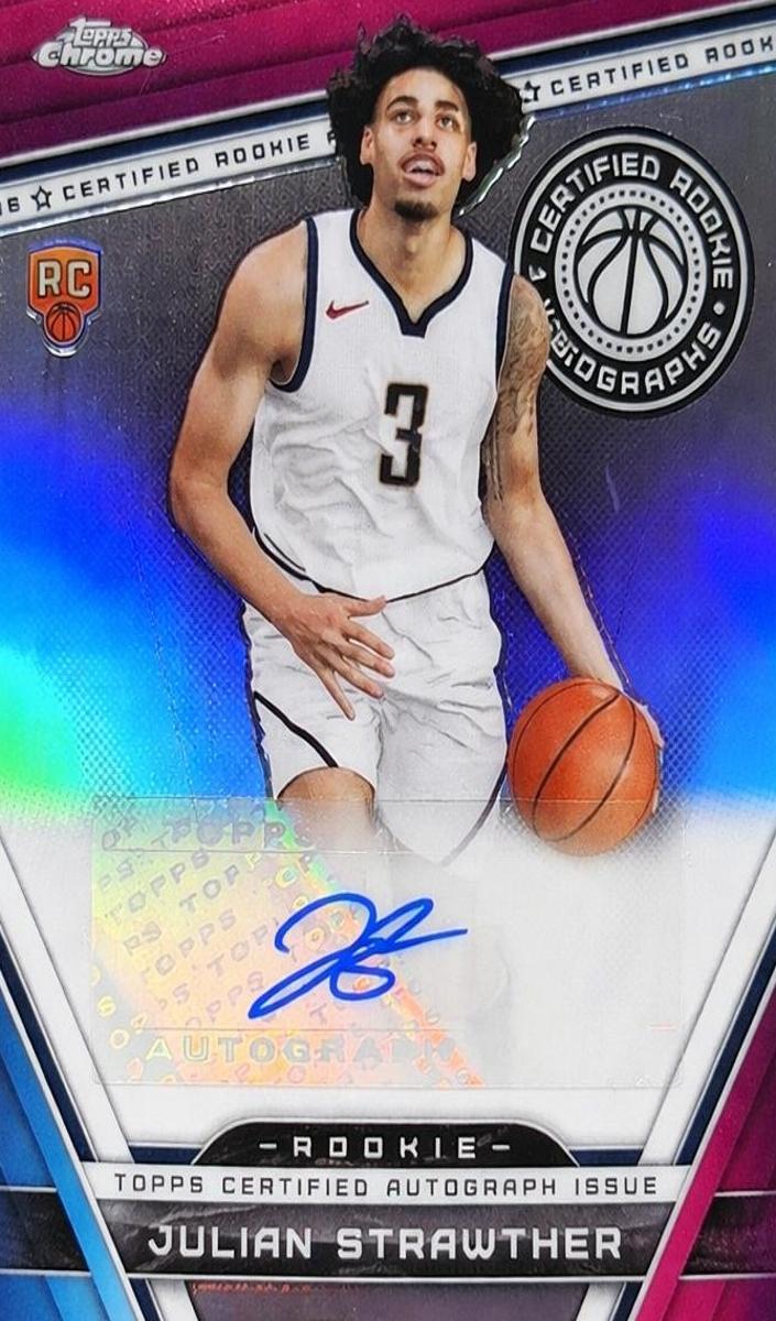 2023 Topps Chrome Basketball Refractor Julian Strawther #CRA-JS PSA 8.5