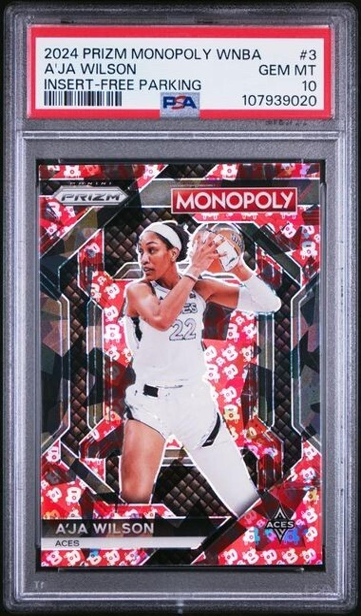 2024 Panini Prizm Monopoly WNBA Basketball Free Parking A'ja Wilson #WNBA3 PSA 10