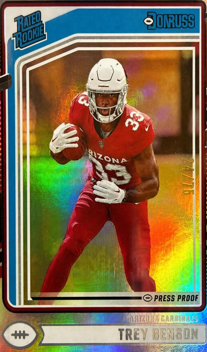 2024 Panini Donruss Football Press Proof Silver Die-Cut Trey Benson #326