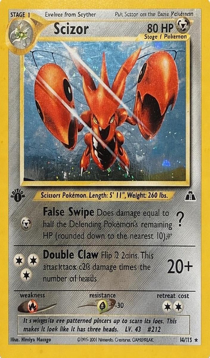 2001 Pokemon Neo Discovery 1st Edition Scizor #10