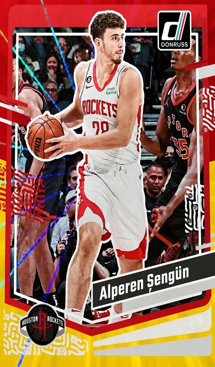 2023 Panini Donruss Basketball Red and Gold Laser Alperen Sengun #112