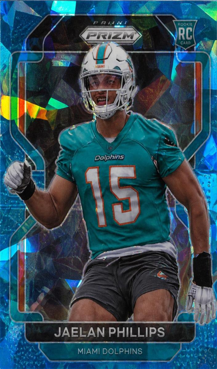 2021 Panini Prizm Football Blue Ice Jaelan Phillips #377