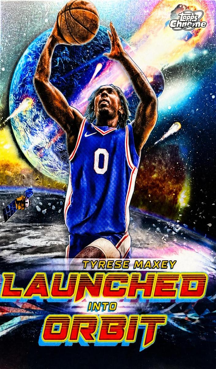 2023 Topps Cosmic Chrome Basketball Tyrese Maxey #LIO-16 SGC 10