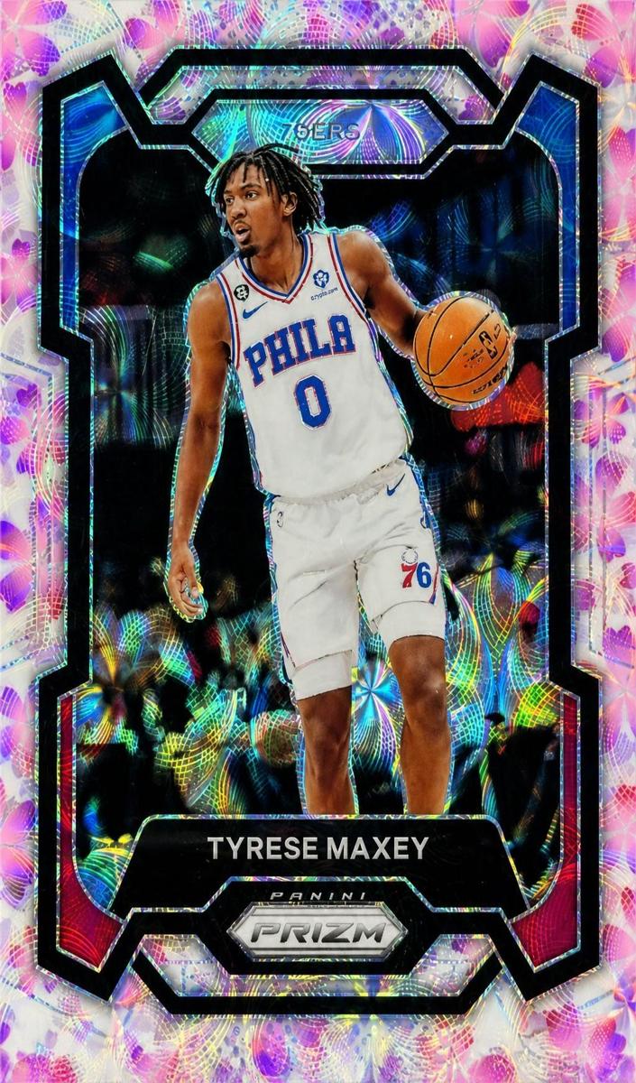2023 Panini Prizm Basketball Choice Cherry Blossom Tyrese Maxey #15 PSA 10