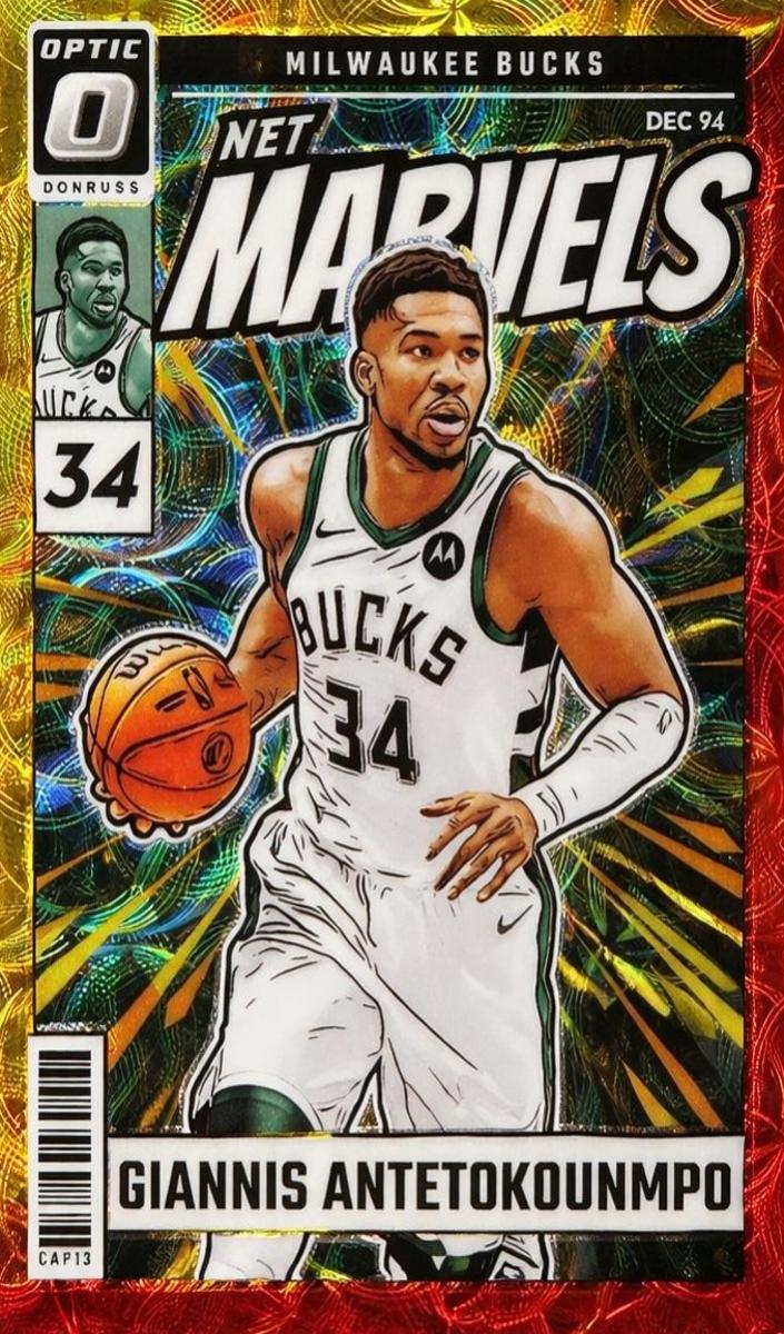 2024 Donruss Optic Basketball Red and Gold International Giannis Antetokounmpo #6 PSA 10