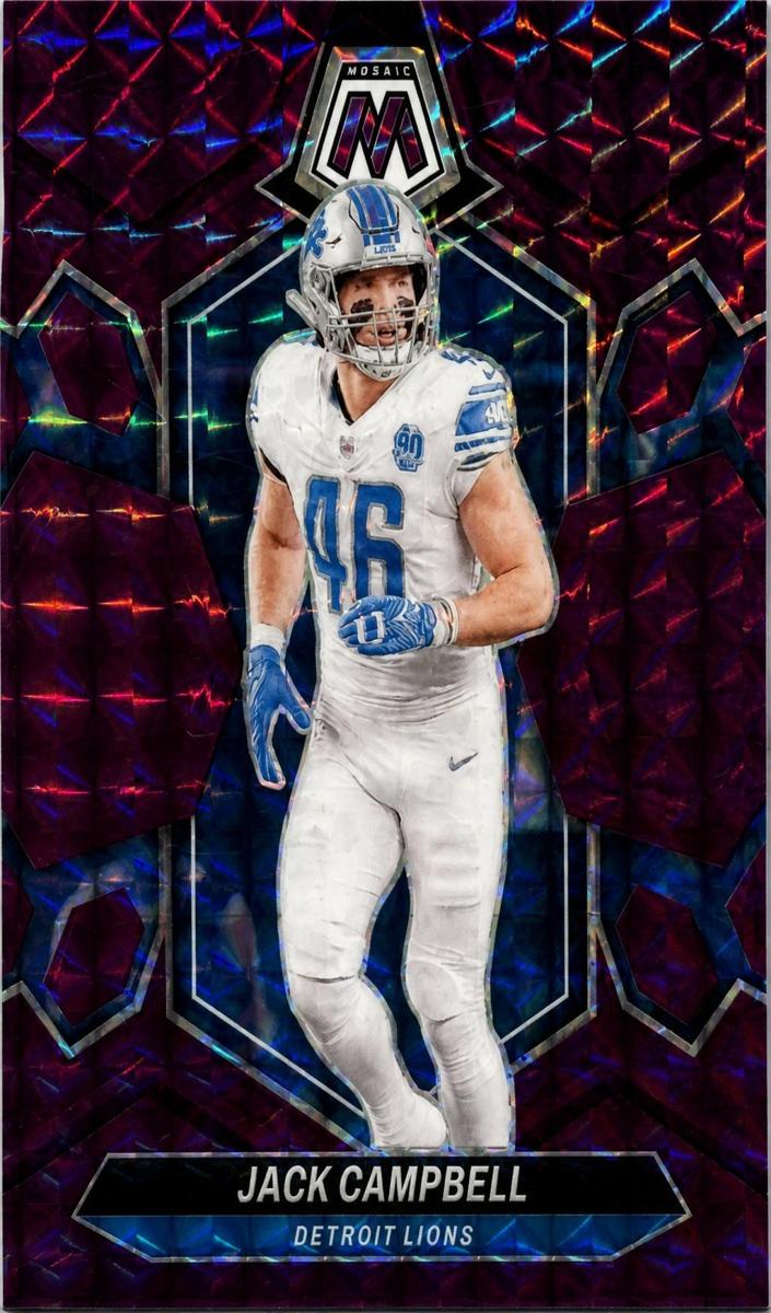 2024 Panini Mosaic Football Purple Jack Campbell #77