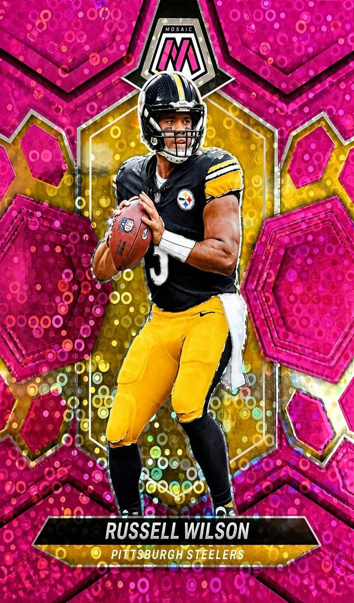 2024 Panini Mosaic Football No Huddle Pink Russell Wilson #183