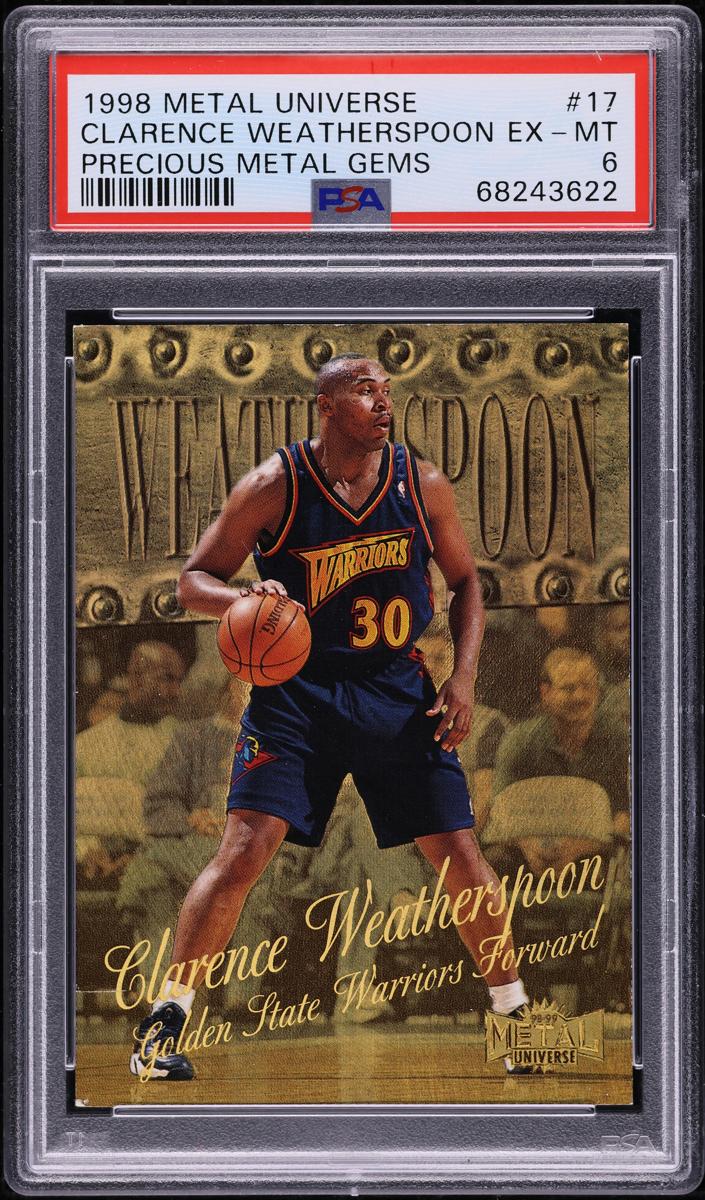 1998 Metal Universe Basketball Precious Metal Gems Clarence Weatherspoon #17 BGS 7