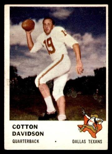 1961 Fleer Football Cotton Davidson #199 PSA 6