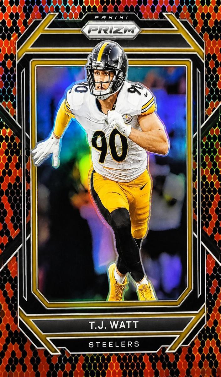 2024 Panini Prizm Football Snakeskin T.J. Watt #245 PSA 9