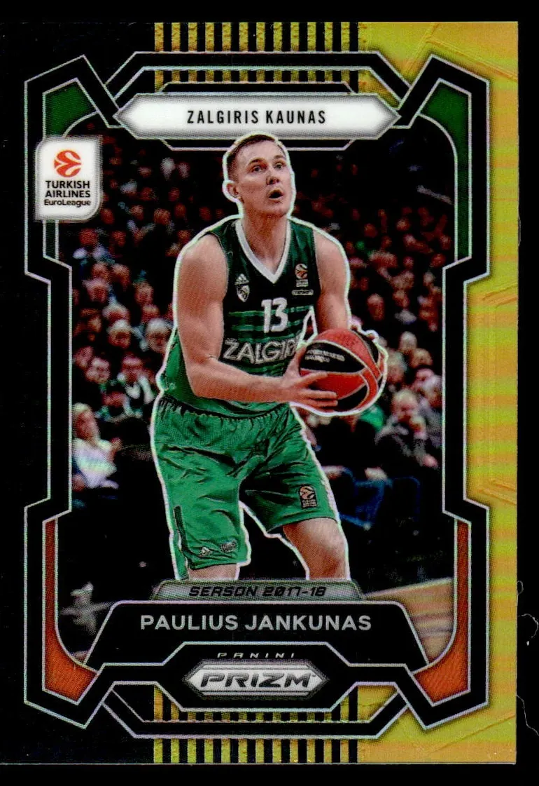 2023 Panini Prizm Turkish Airlines EuroLeague Basketball Black Gold Paulius Jankunas #151