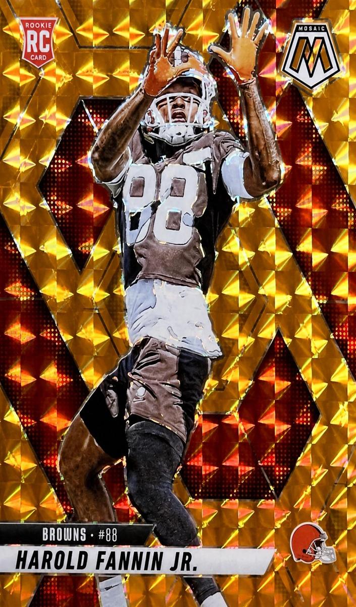 2025 Panini Mosaic Football Orange Harold Fannin Jr. #384