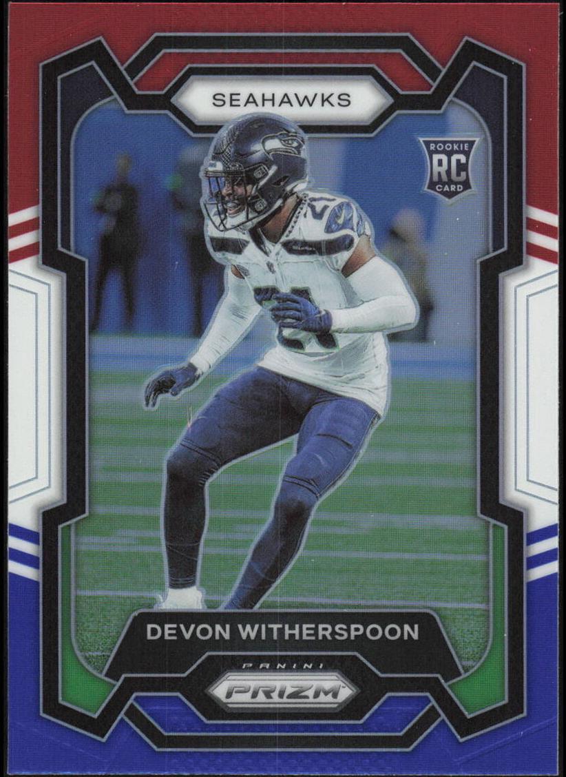 2023 Panini Prizm Football Red White Blue Devon Witherspoon #389