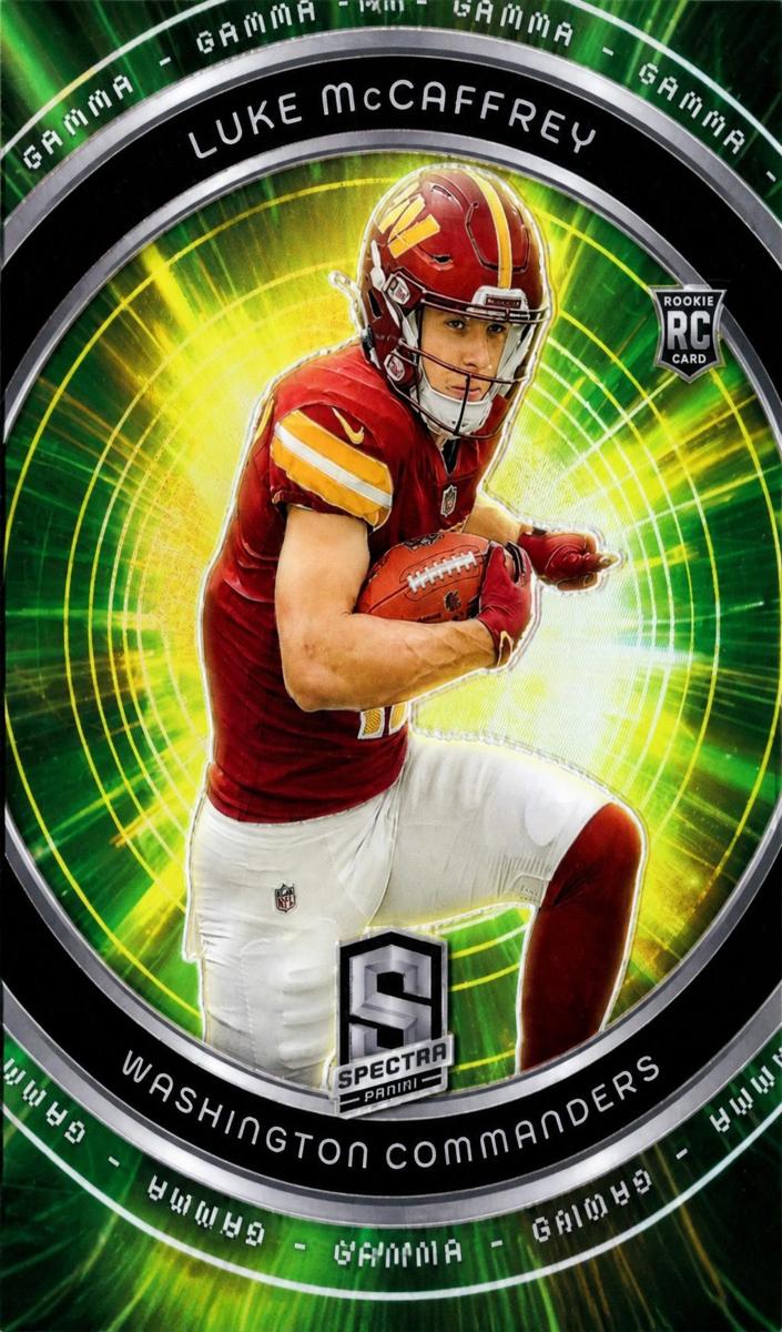 2024 Panini Spectra Football Luke McCaffrey #G-LMY PSA 10