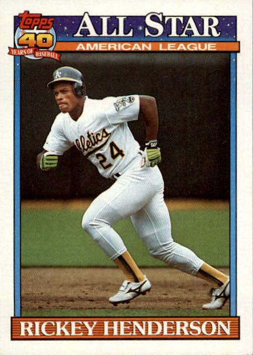 1991 Topps Baseball Rickey Henderson #391 PSA 10