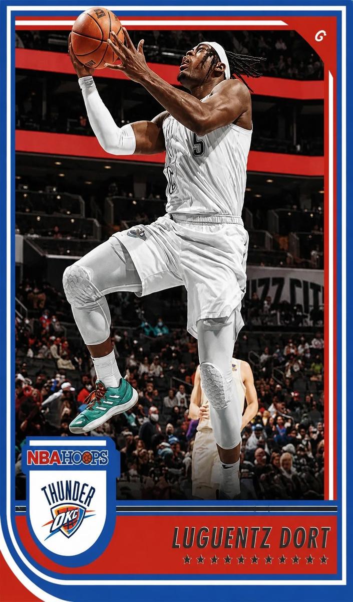 2022 Panini Hoops Basketball Red Back Luguentz Dort #202