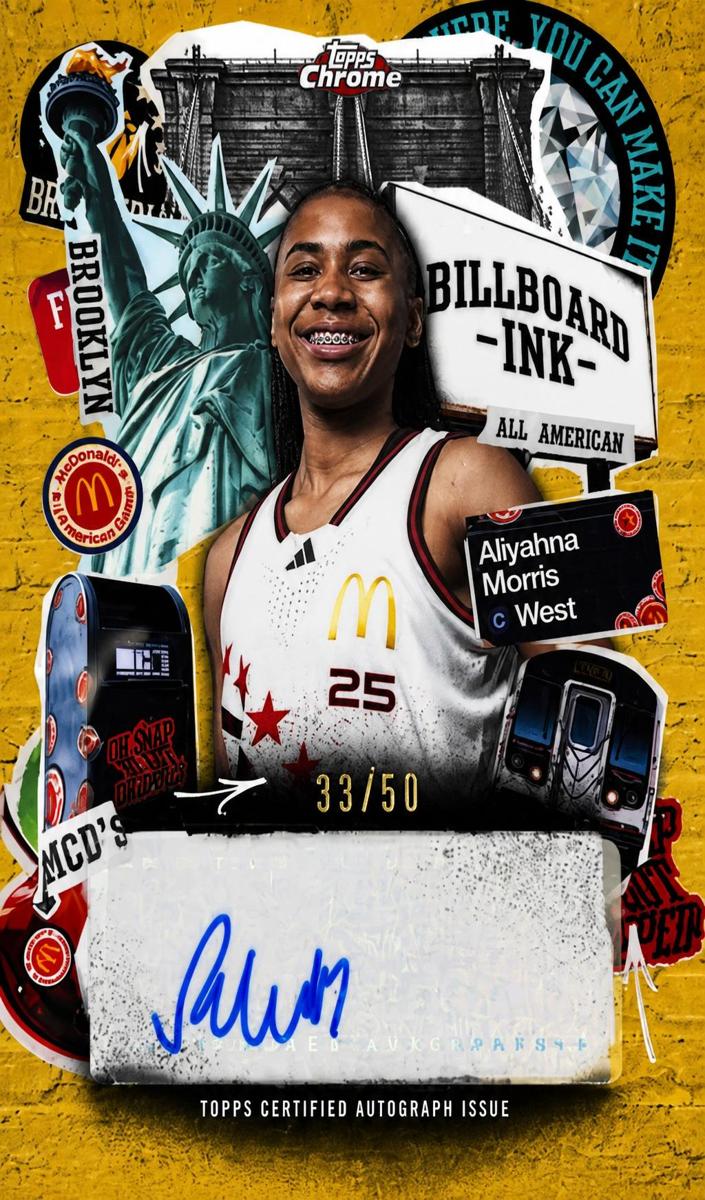 2025 Topps Chrome McDonald's All American Basketball Gold Refractor Aliyahna Morris #BI-AMO