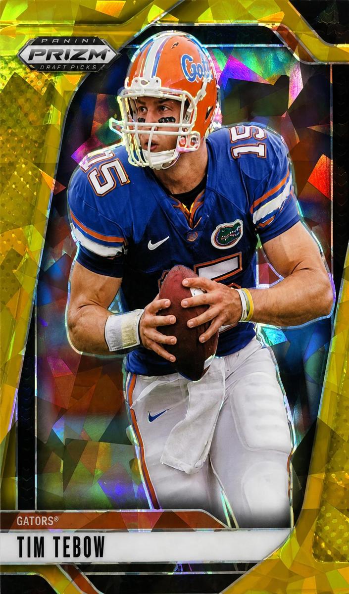 2025 Panini Prizm Draft Picks Football Gold Ice Tim Tebow #174 SGC 9
