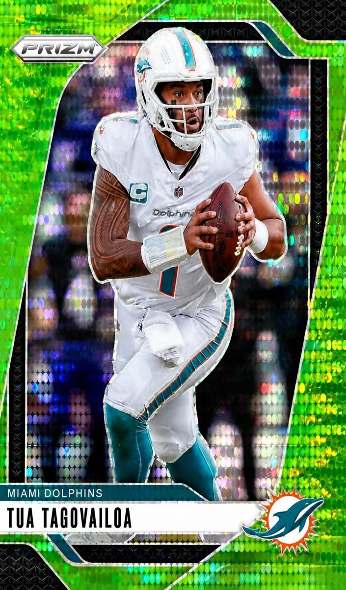 2024 Panini Prizm Football Neon Green Pulsar Tua Tagovailoa #175 PSA 10