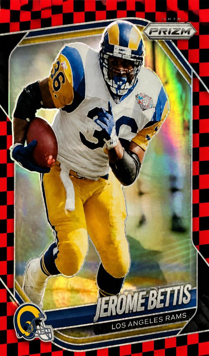 2025 Panini Prizm Football Black and Red Checker Jerome Bettis #235
