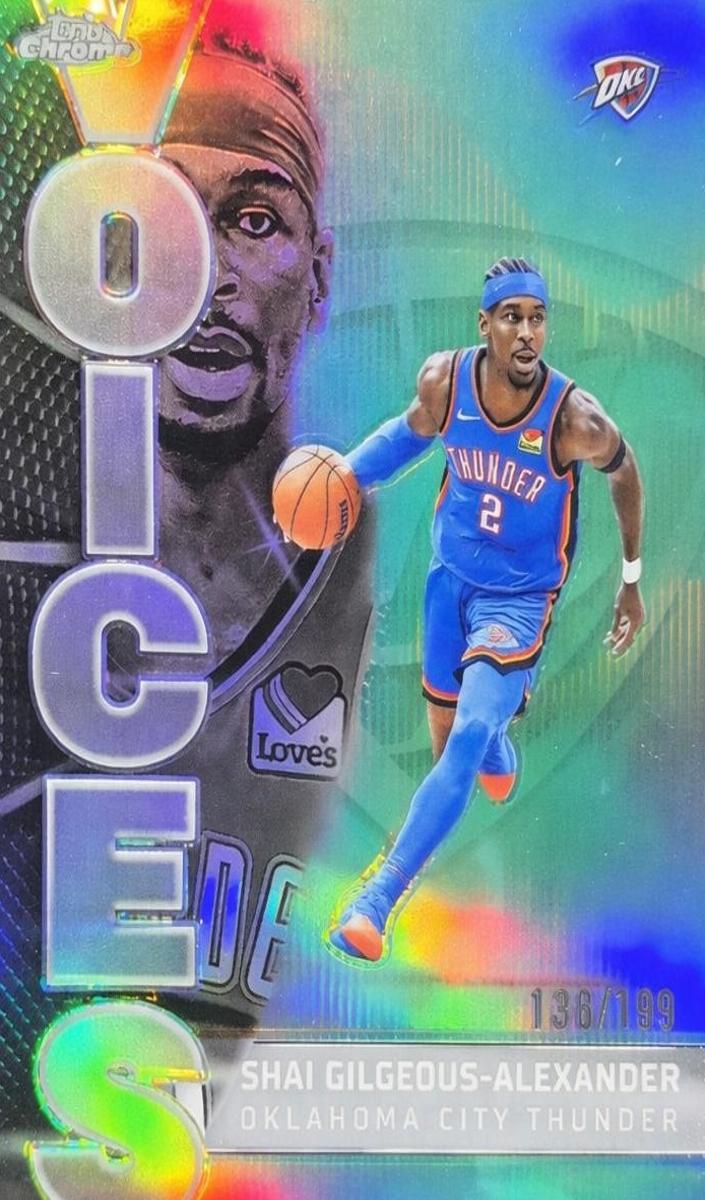 2025 Topps Chrome Basketball Aqua Refractor Shai Gilgeous-Alexander #VS-3 PSA 10