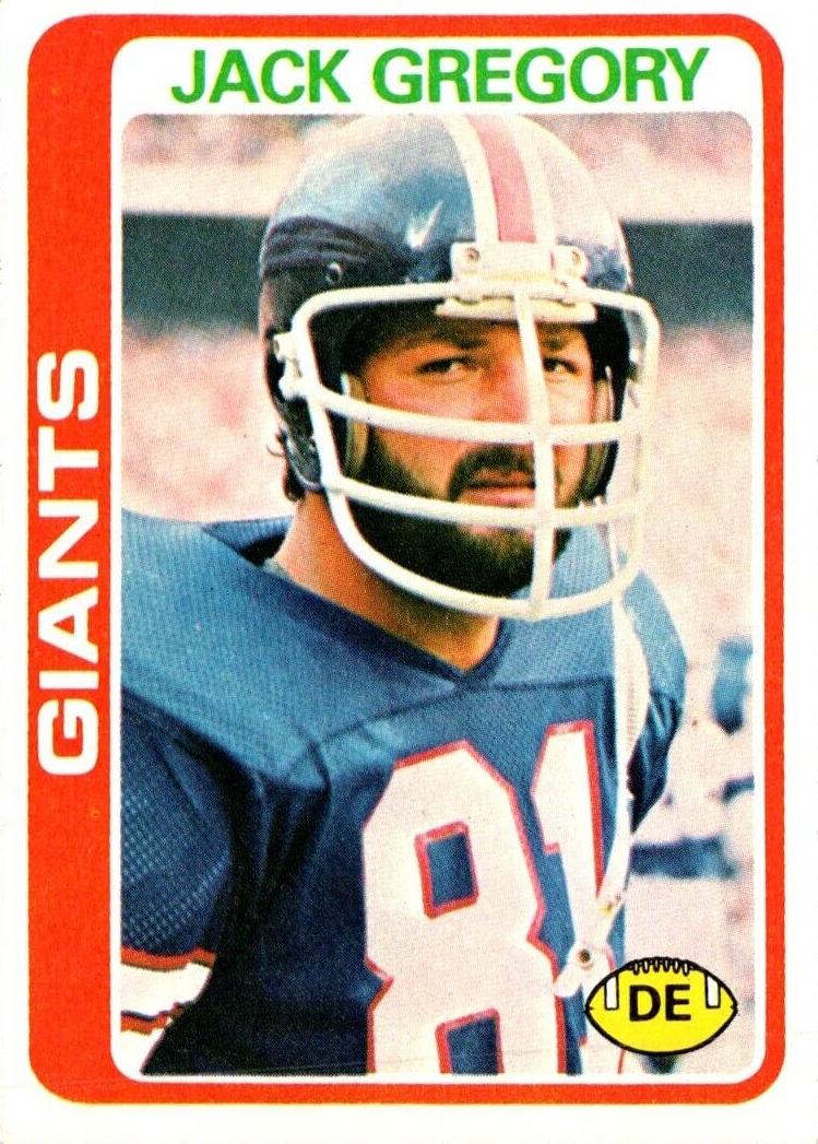 1978 Topps Football Jack Gregory #159