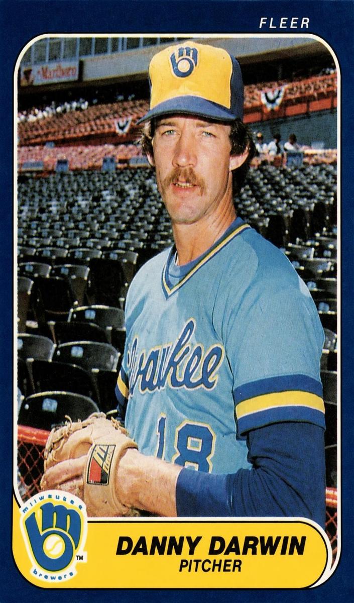 1986 Fleer Baseball Danny Darwin #485