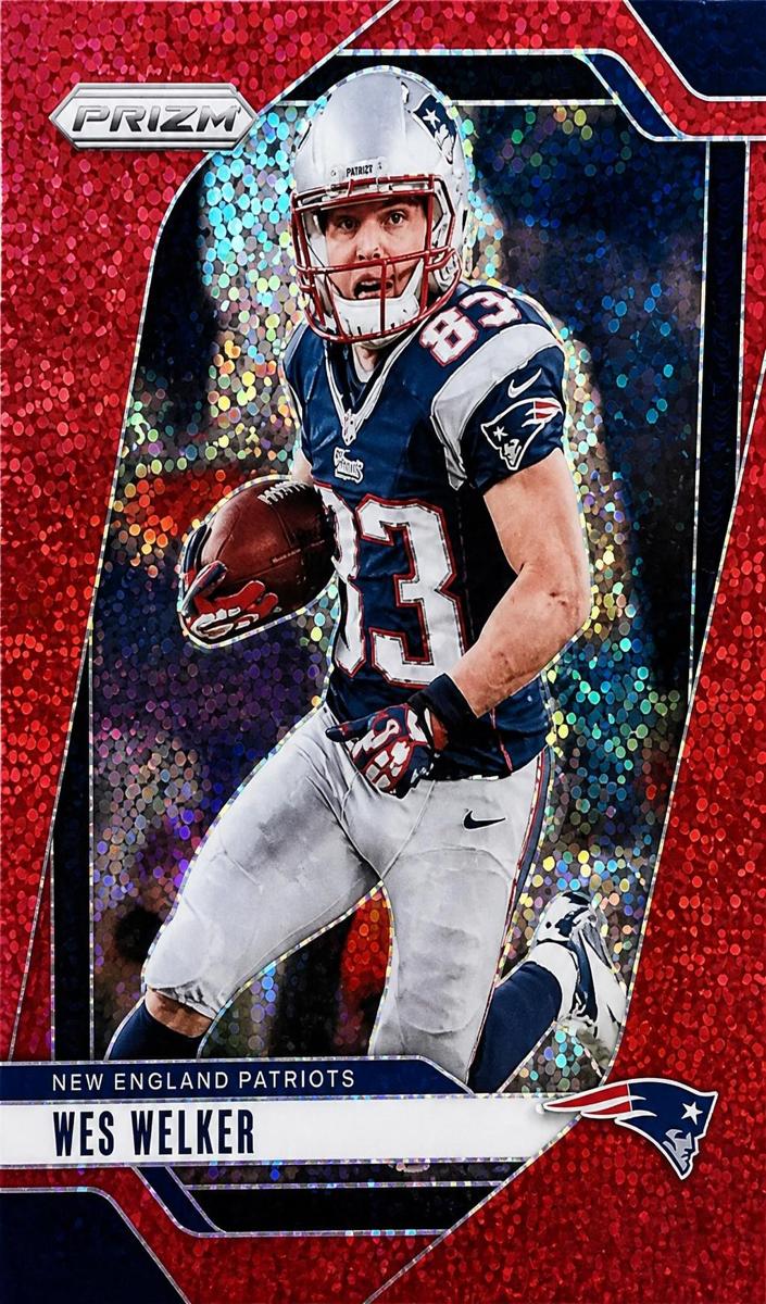 2024 Panini Prizm Football Red Sparkle Wes Welker #201