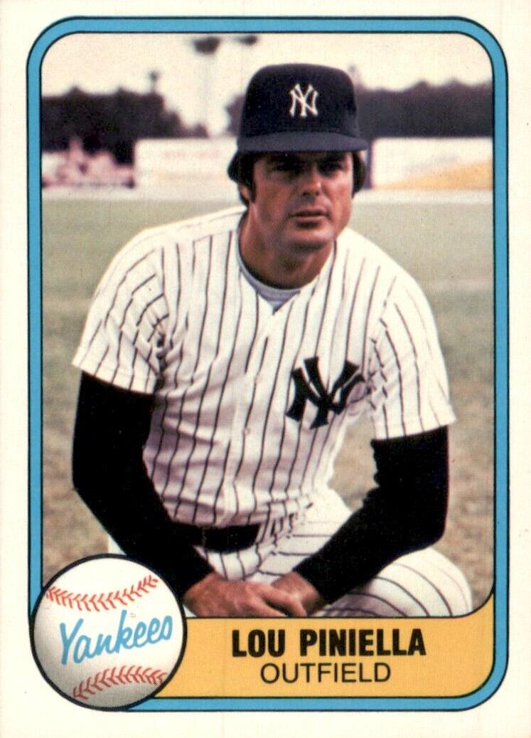 1981 Fleer Baseball Lou Piniella #85 PSA 9