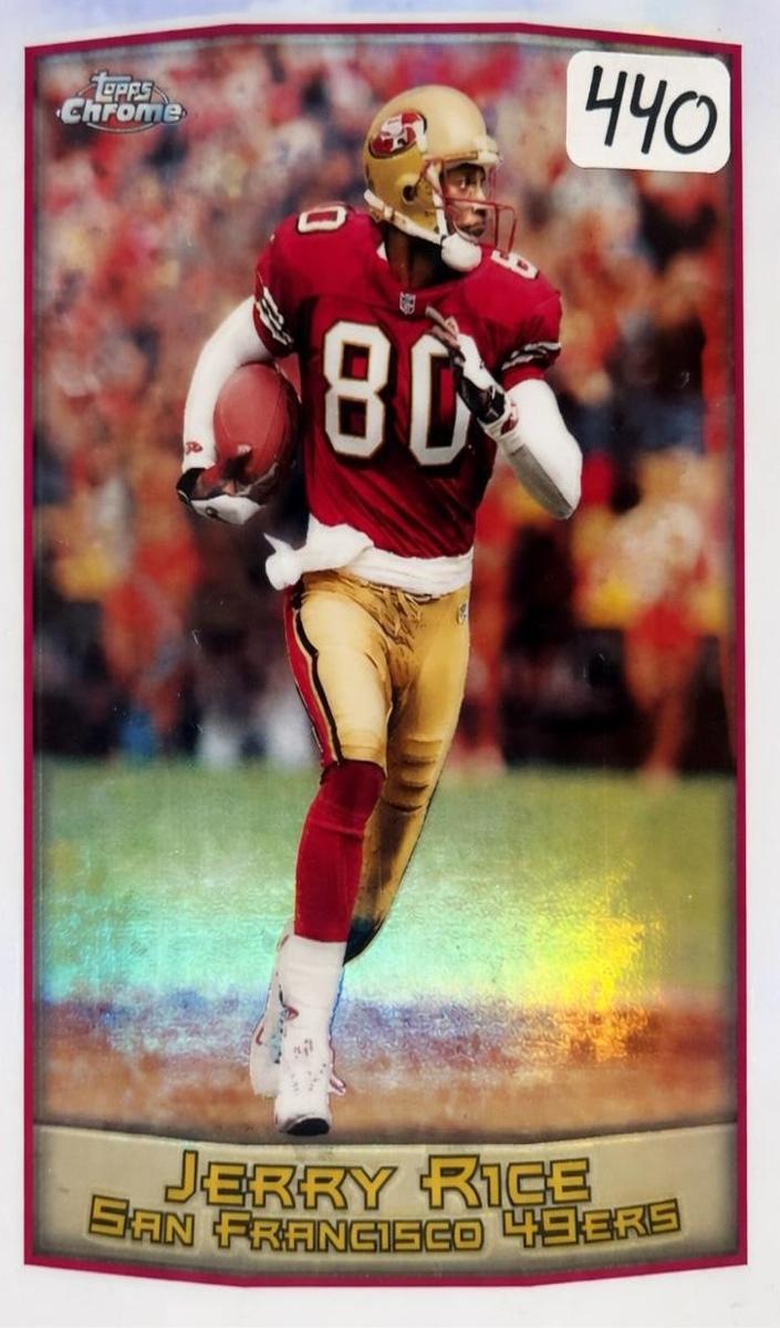 1999 Topps Chrome Football Refractor Jerry Rice #50 PSA 9