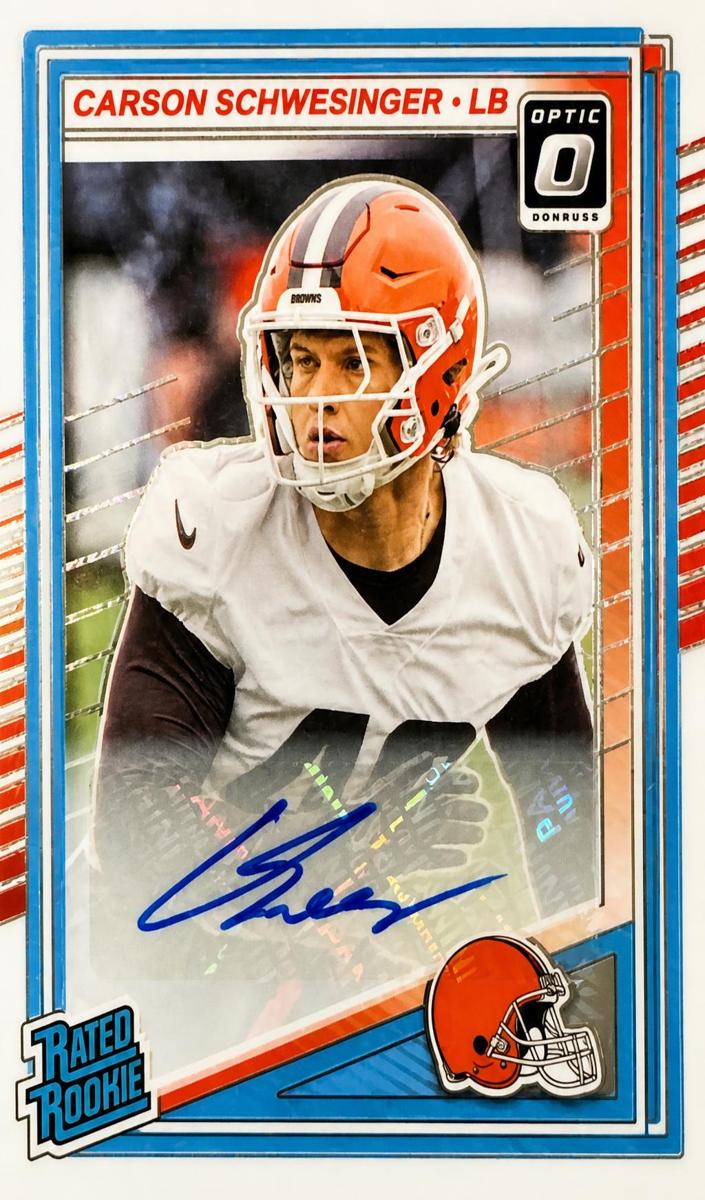 2025 Donruss Optic Football Carson Schwesinger #217 PSA 10